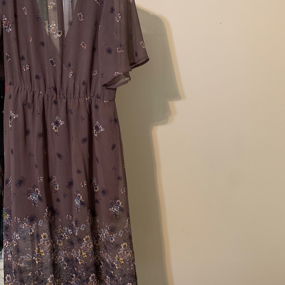 Floral plum dress